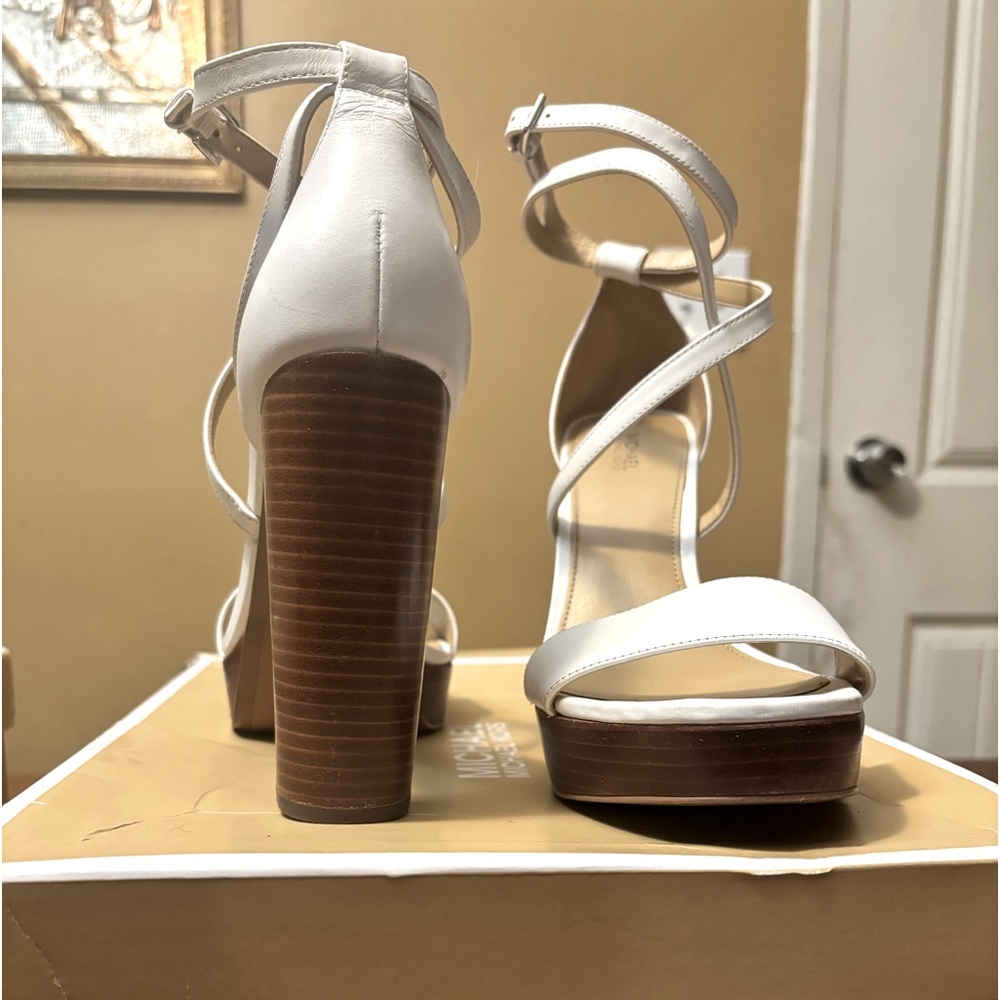 Charlize Platform Leather optic white